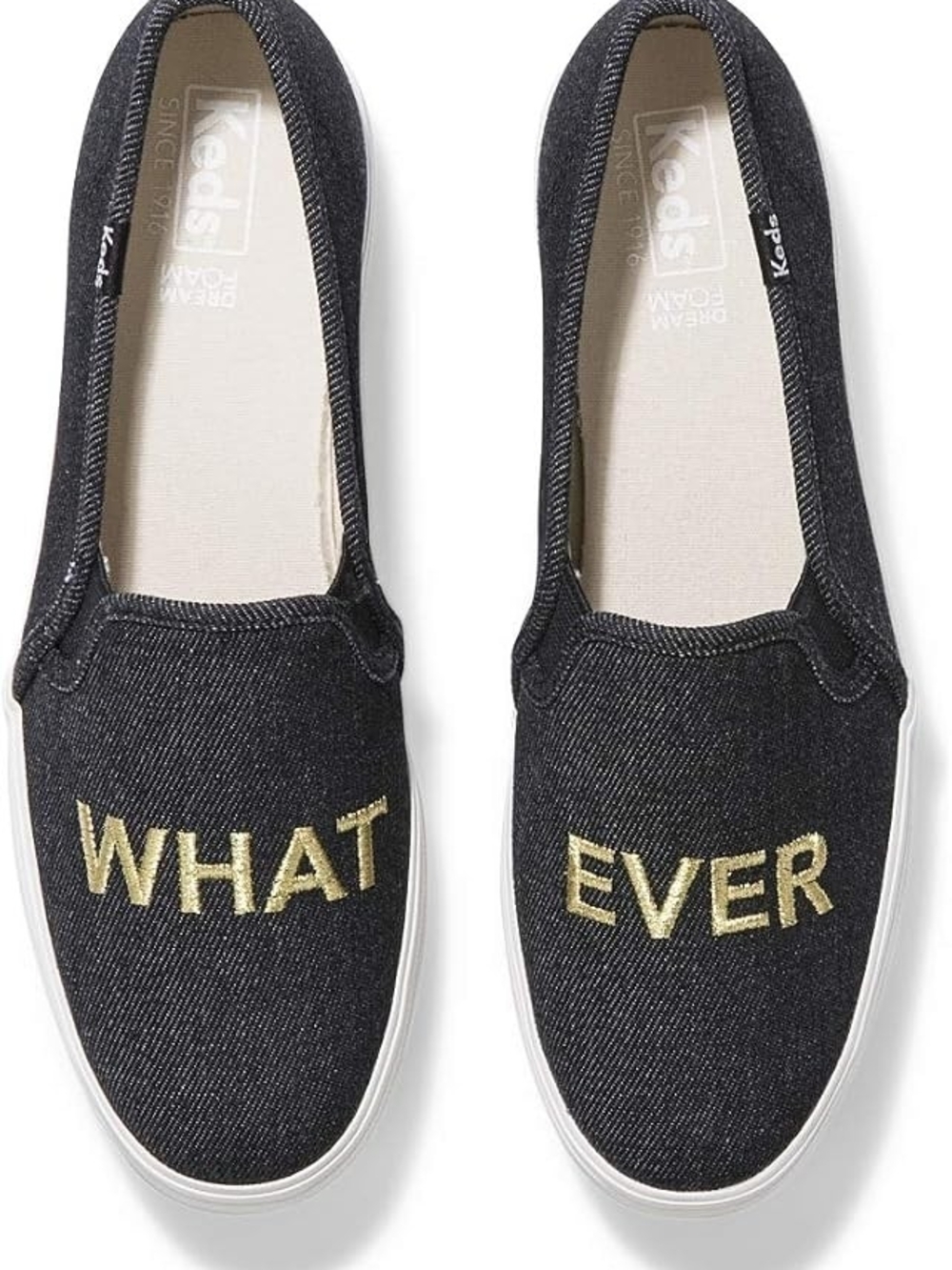 Keds Women's Black 'WHAT EVER' Slip-On Sneakers